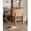 Fauteuil d'appoint français de style français rétro, structure en bois massif, tissu jacquard, conception sans accoudoirs pour la maison