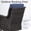 Chaise berçante rotative en osier d'extérieur Koba (ensemble de 2)-31052496-31052497