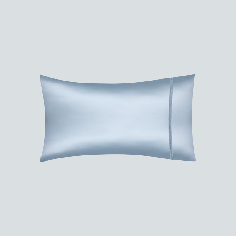 Ensemble de taie d'oreiller en soie Aqua (2 pièces)