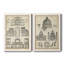 " Vintage Architects Plan I " 2 - Pieces Painting Print-346201216-346201219