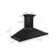 Hotte murale à conduit 48 pouces ZLINE CrownSound ™ avec haut-parleurs intégrés Bluetooth-1928895137