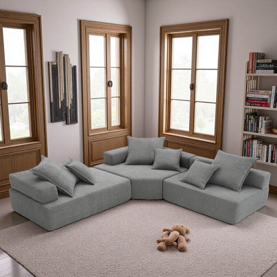 Canapé modulaire en L surdimensionné Boneless