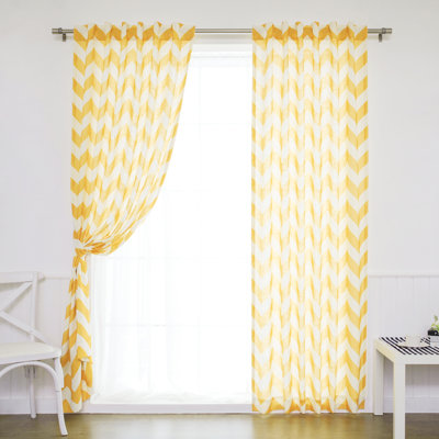 Paire de rideaux transparents avec passe-tringle Dunlap