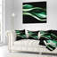 Motif vert scintillant - coussin imprimé abstrait