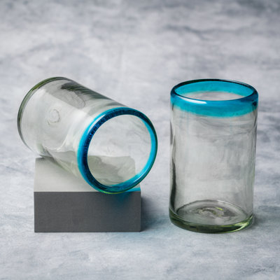 Rim Hiball Handblown Mexican Glass