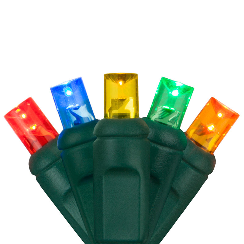 25' 50-Light Shatterproof Wide Angle LED Mini String Lights (End to End Connectable), Multicolor