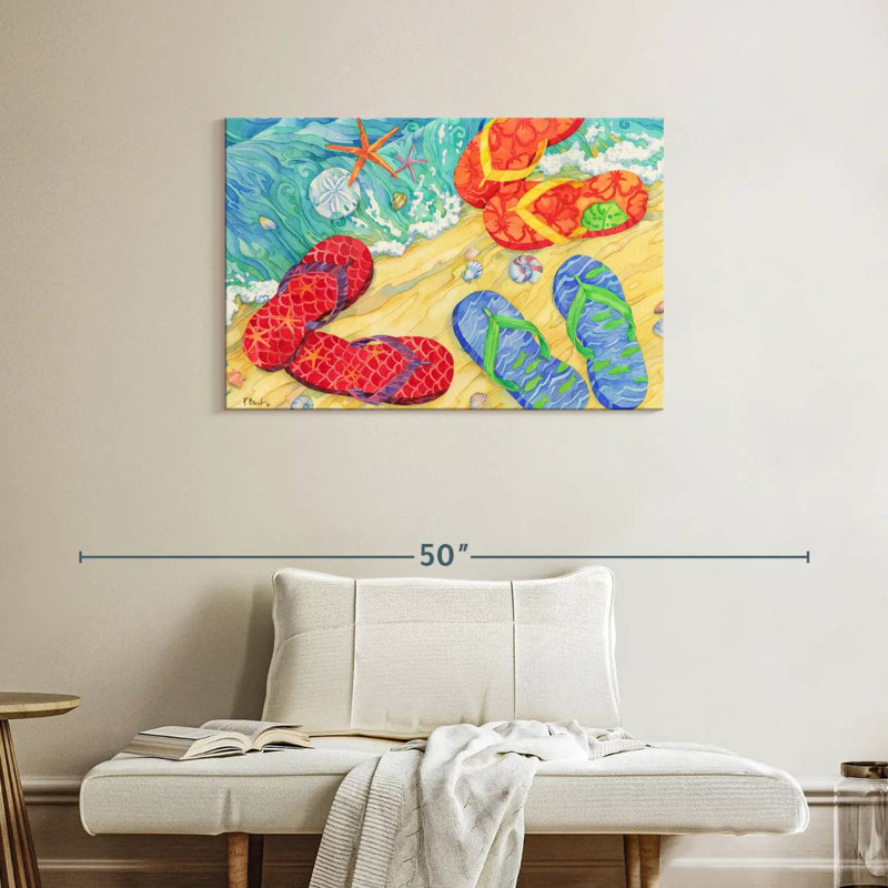 Gillard Tide Pool Flip Flops, 24" H x 36" W