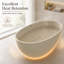 Baignoire de trempage autoportante à surface solide de 55 po, finition ovale beige clair mat-134087006