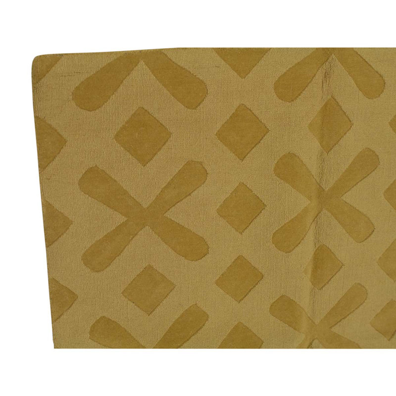 Geometric Area Rug in Yellow, Rectangle 9'6" x 13'6"