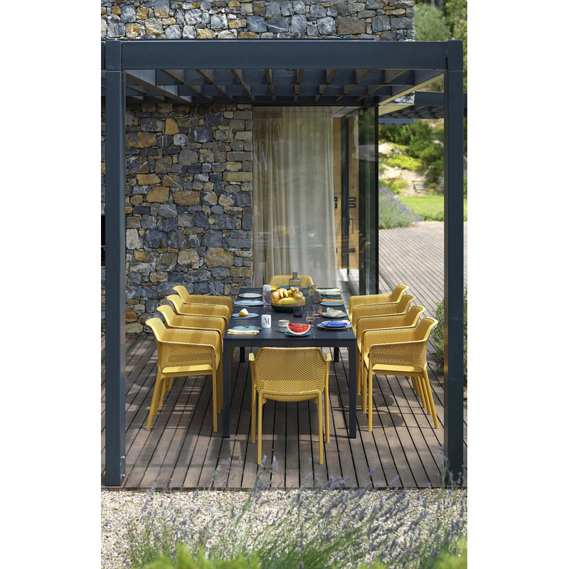 Net Outdoor Dining Armchair, Green
