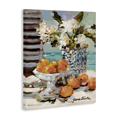 «Coastal Fruits Still Life», art mural sur toile par Jane Slivka