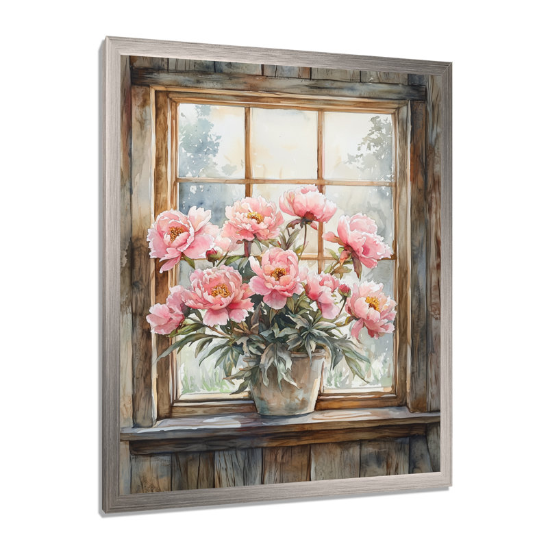 Belknap - impressions murales florales, H 32 po x l 16 po, Argent argent, Reproduction encadrée d'une seule photo