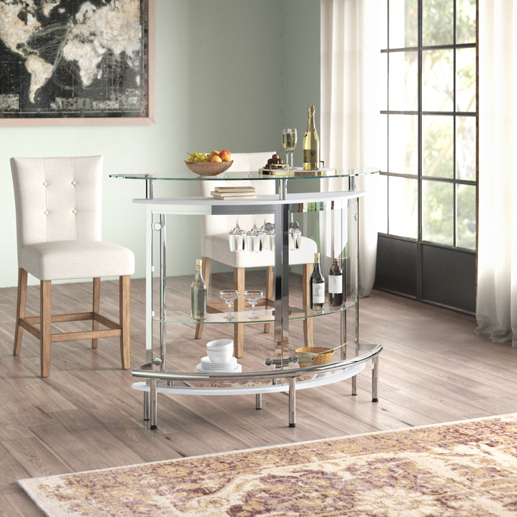 Chichica Bar Table with Wine Storage