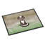 Tapis de porte d’extérieur anti-dérapant aquarelle badger-38445206