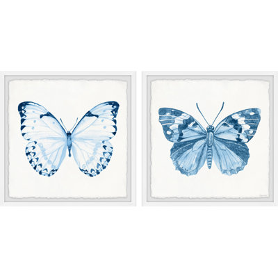 Breaux Springtime Butterflies by Marmont Hill - 2 Piece Single Picture Frame Painting
