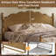 Cadre de lit en bois de style vintage américain classique avec tête de lit incurvée, conception à plateforme pour un soutien robuste, aucun sommier requis, pour les chambres traditionnelles-133401859-133401856