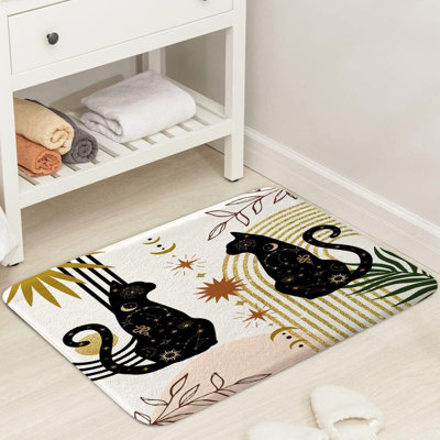 Tapis de bain Boho Black Cat