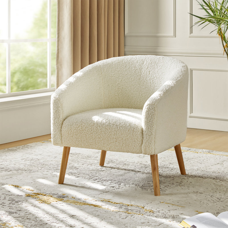 Upholstered Armchair, Ivory