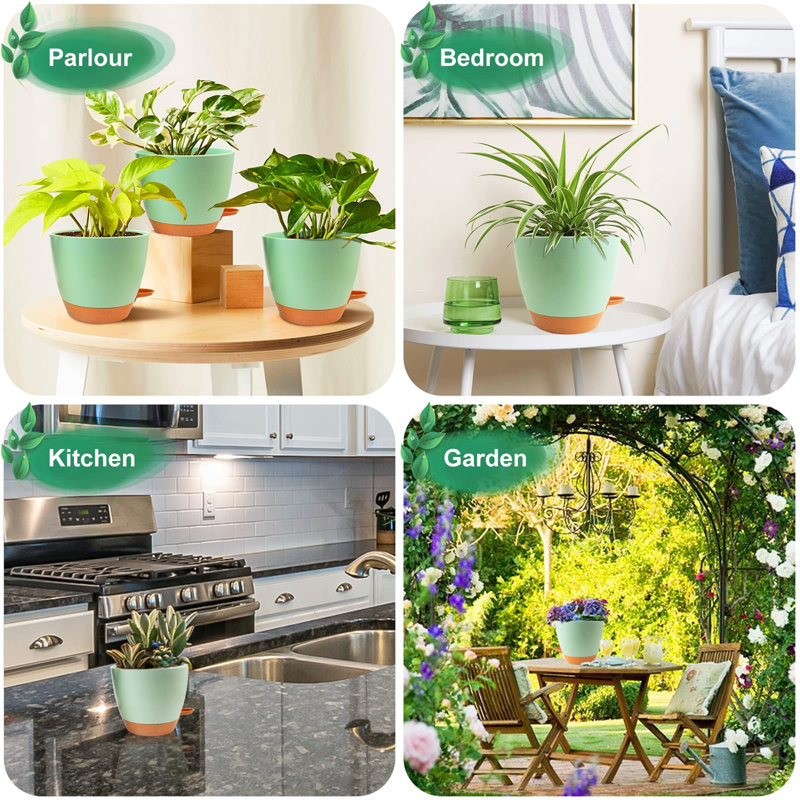 Borsari Pot Planter, Green