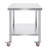 30x36x34 Inch Stainless Steel Work Table 3-Stage Adjustable Shelf with 4 Wheels