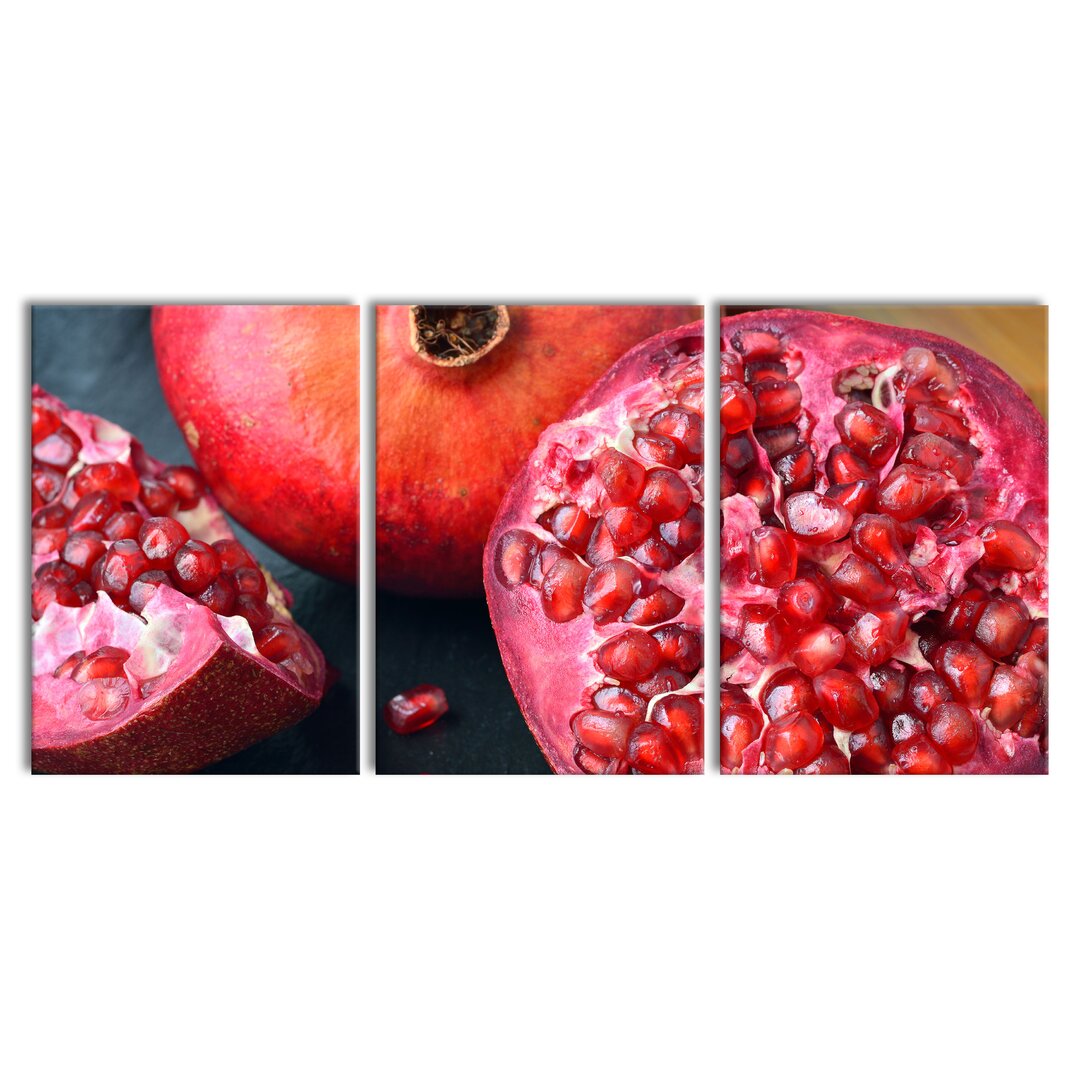 3-tlg. Leinwandbilder-Set Pomegranates