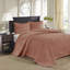 King 3 Piece Reversible Bedspread Clay Red - With Graceful Quilting Design, Pre-washed Cotton For Comfort, Includes & 2 Matching Shams, Machine Washable Oversized With Exquisite Filling Relaxing,