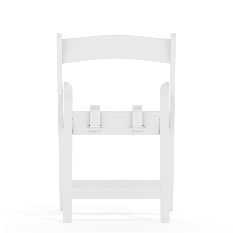 David Kids Resin Folding Event Chair with White Vinyl Padded Seat