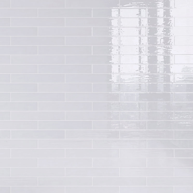 Nova 1.97 in. X 11.81 in. Polished Ceramic Subway Wall Tile, White