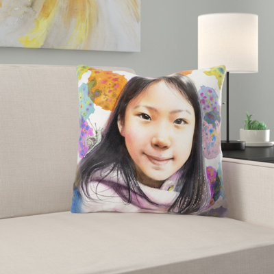 Floral Reversible Throw Pillow