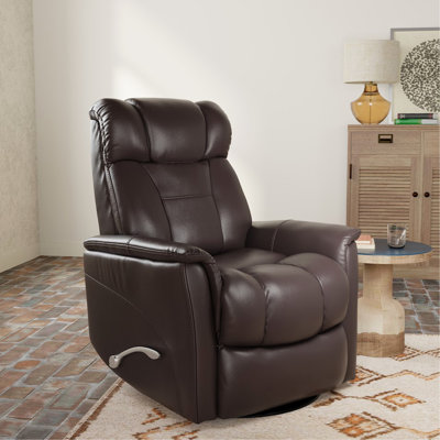 Fauteuil inclinable et oscillant Global Home avec appui-tête et repose-pieds réglables manuellement en similicuir Bentley