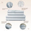 Ensemble de draps 100% coton Whisper Organics - draps à densité de tissage 300-117278029-117278036