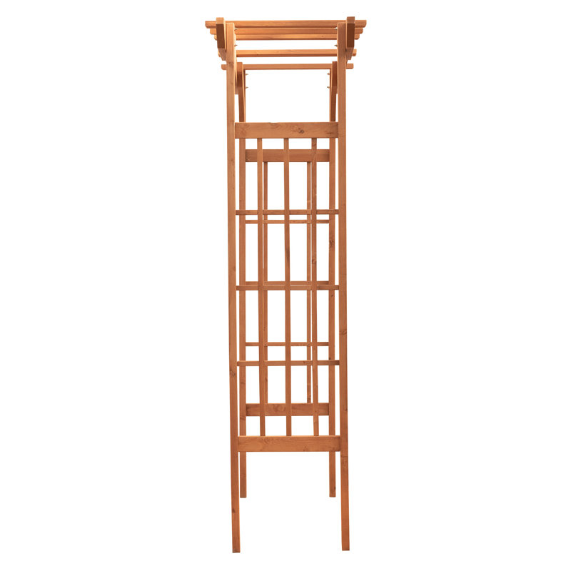 Medium Brown Wooden Lattice Design Garden Arbor