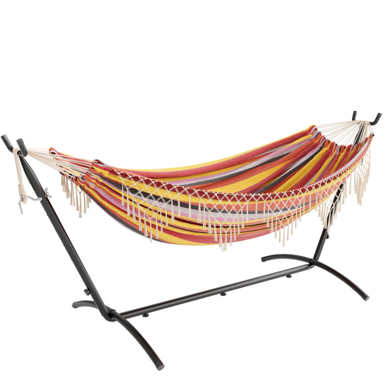 Hruby Double Classic Hammock with Stand, Red