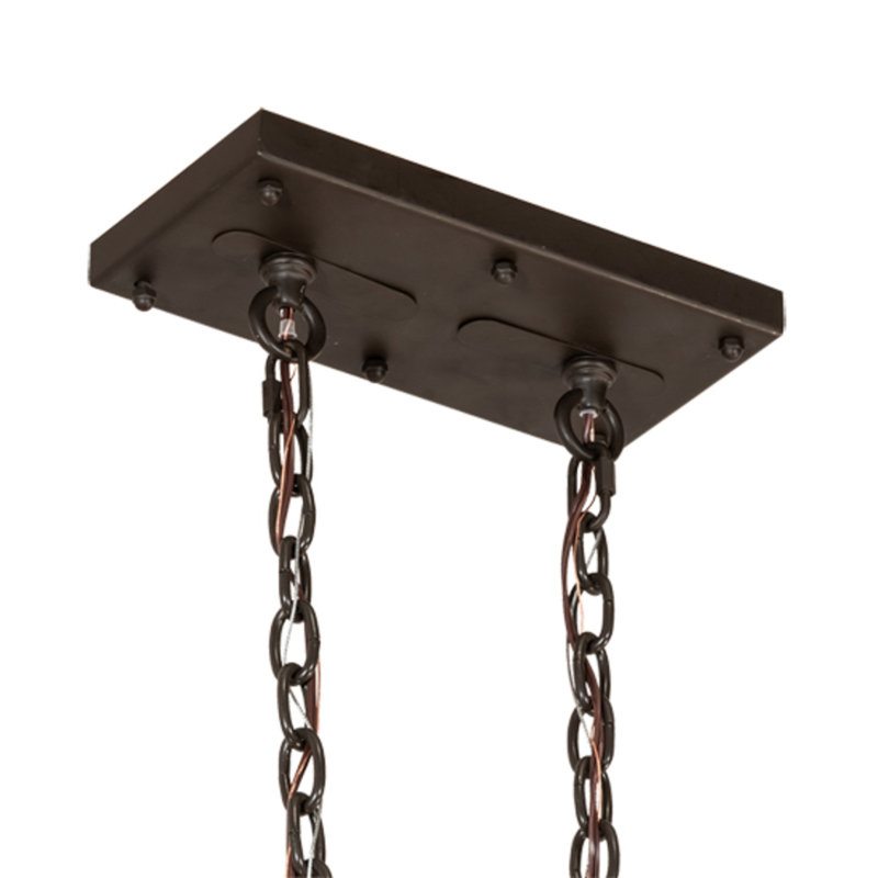 Jameil 8 - Light Oil Rubbed Bronze Square/Rectangle Pendant