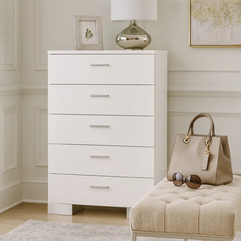 Commode 5 tiroirs en bois modern Townley