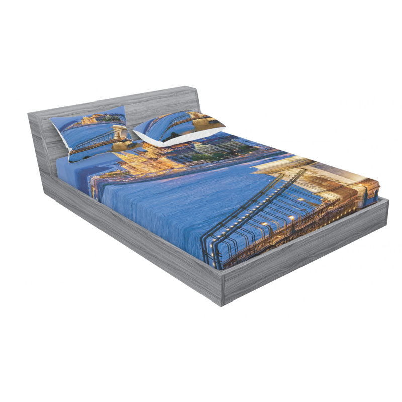 Microfiber Sheet Set, Queen Sheet Set with Fitted Sheet