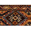 Tapis rouge / orange / bleu en laine noué à la main 5 pi x 6 pi 8 po Lovorko