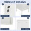 Armoire de rangement en acier à 3 étagères pour bureau, chambre, garage, cuisine, buanderie, style minimaliste, autoportante, blanche