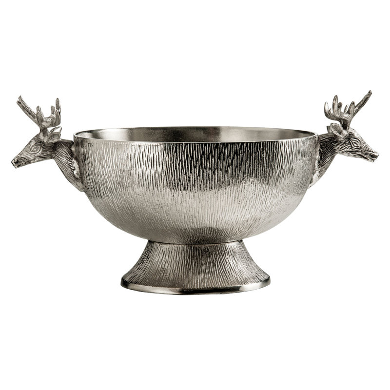 Castleton Home Deer Aluminum Serving Bowl