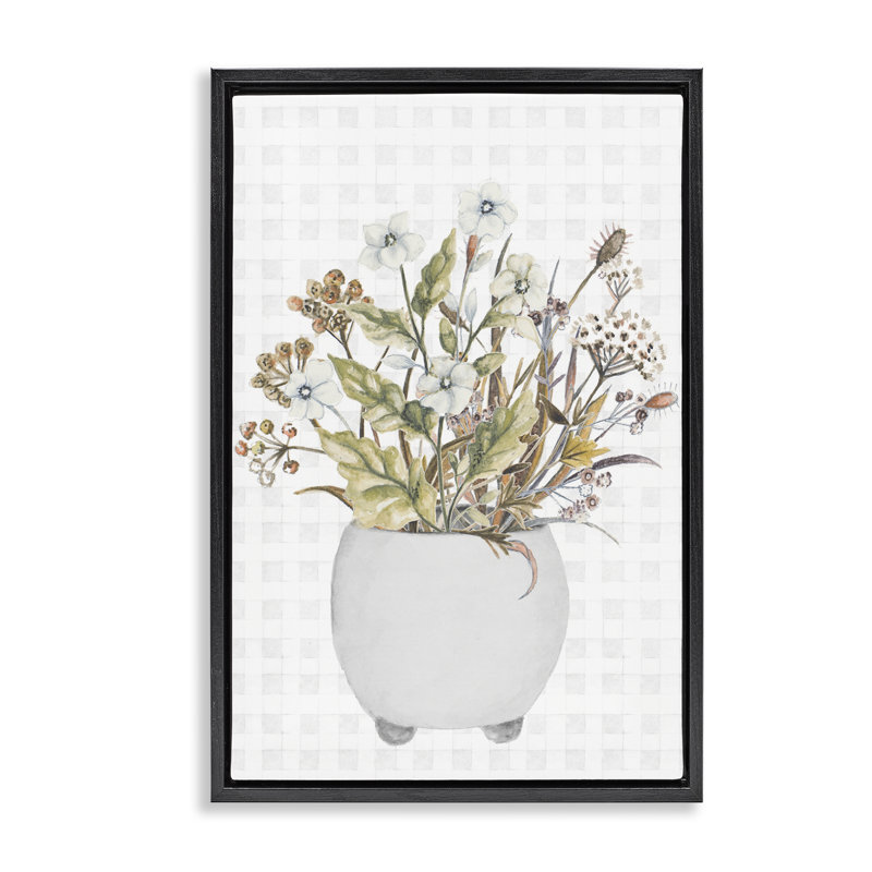 Toile flottante encadrée par Janice Gaynor, Cadre flottant noir de jais, H 31 po x l 21 po