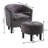 Anges Upholstered Barrel Chair with Ottoman-56593319