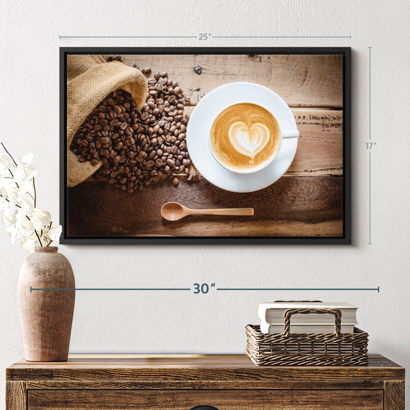 Art mural café au lait, H 17 po x l 25 po