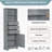 Anegada Freestanding Bathroom Cabinet,Tall Storage Cabinet with 3 Drawers and Adjustable Shelves-202687699-253751228