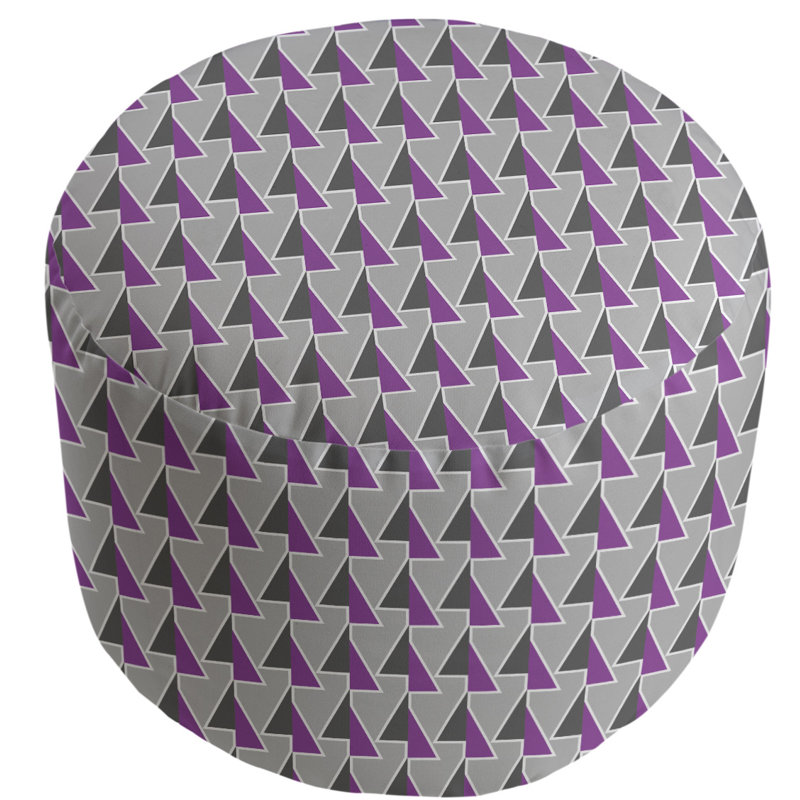 Upholstered Pouf, Violet