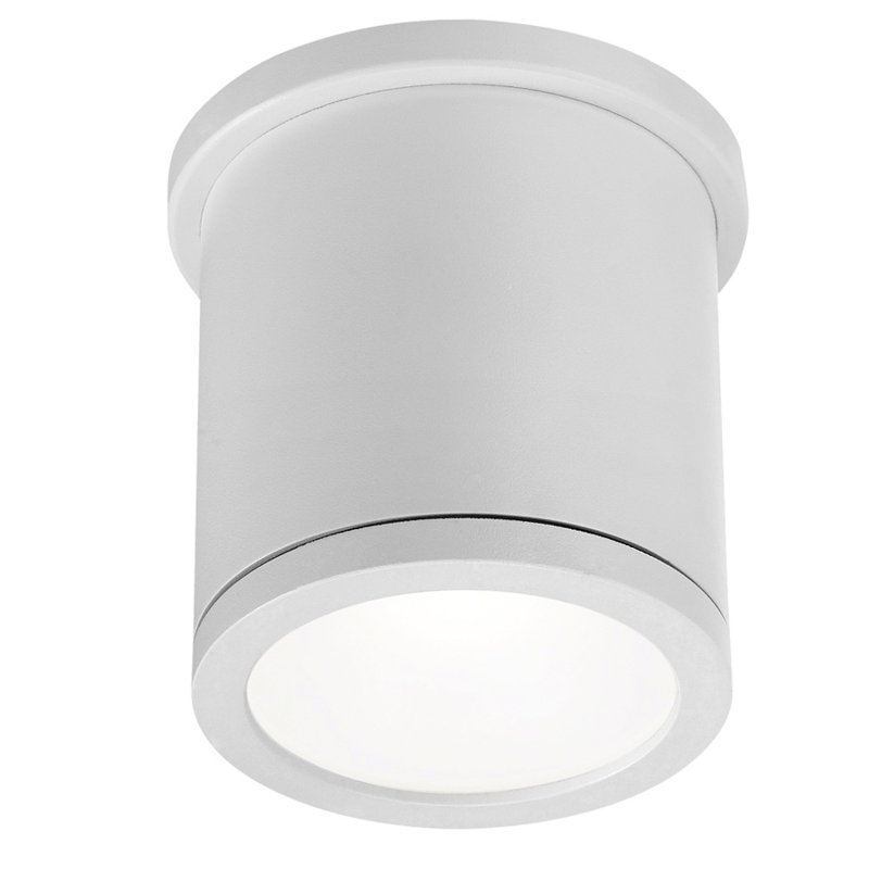 Plafonnier encastré tube 1 lumière 5 po, Blanc