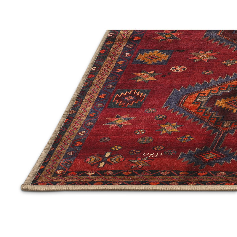 Tapis oriental tissé à la machine Caylem, Rectangle 5 pi x 7 pi