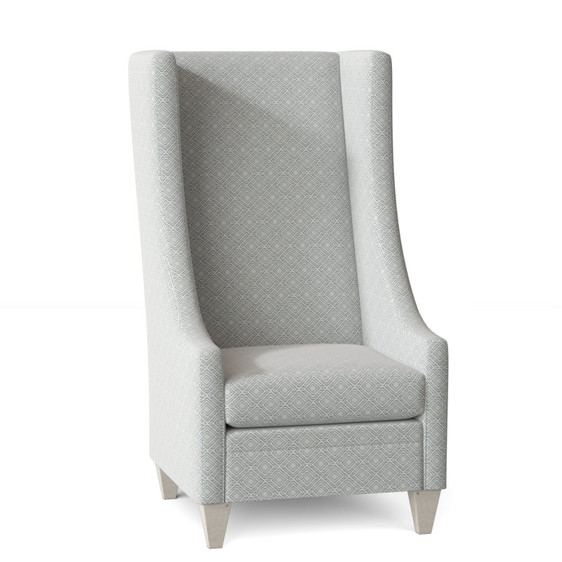 Fauteuil à oreilles Saige de 29 po de largeur Saige, Cassonade Bella, Blanc antique