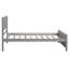 Lit plateforme classique en bois blanc avec tête et pied de lit, sans sommier tapissier, structure en pin robuste-1840020736