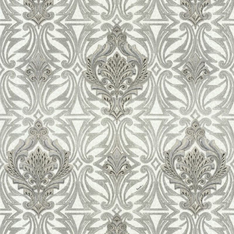 Damask Roll, Gray White