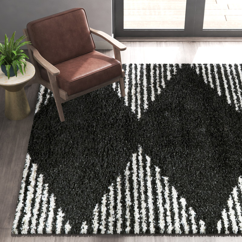 Tapis gris anthracite Ashlynn, Rectangle 5 pi 3 po x 7 pi